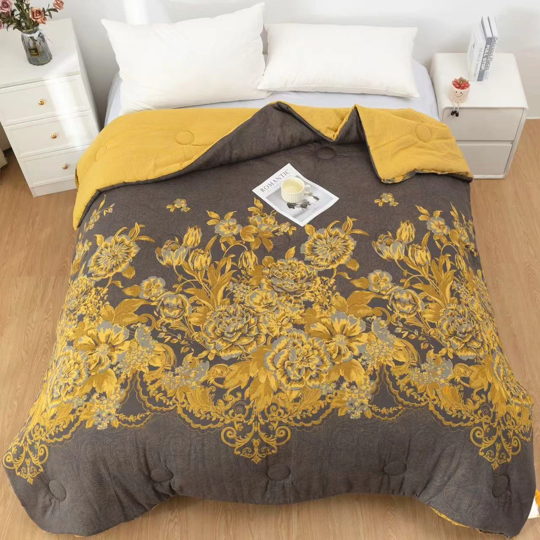 单人被黑金繁华秋冬羊绒蛋白被保暖蓄热