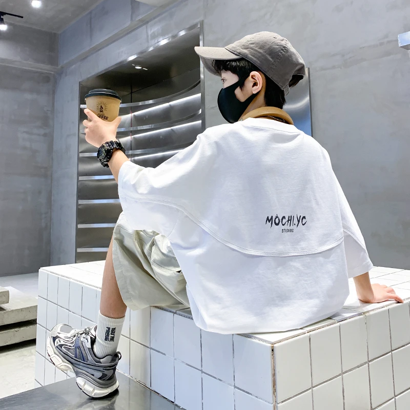 儿童装男童夏装纯棉短袖T恤2025新款夏季中大童男孩夏款洋气半袖t