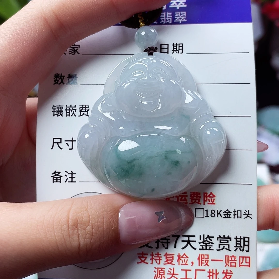翡翠未镶嵌颈饰佛公64