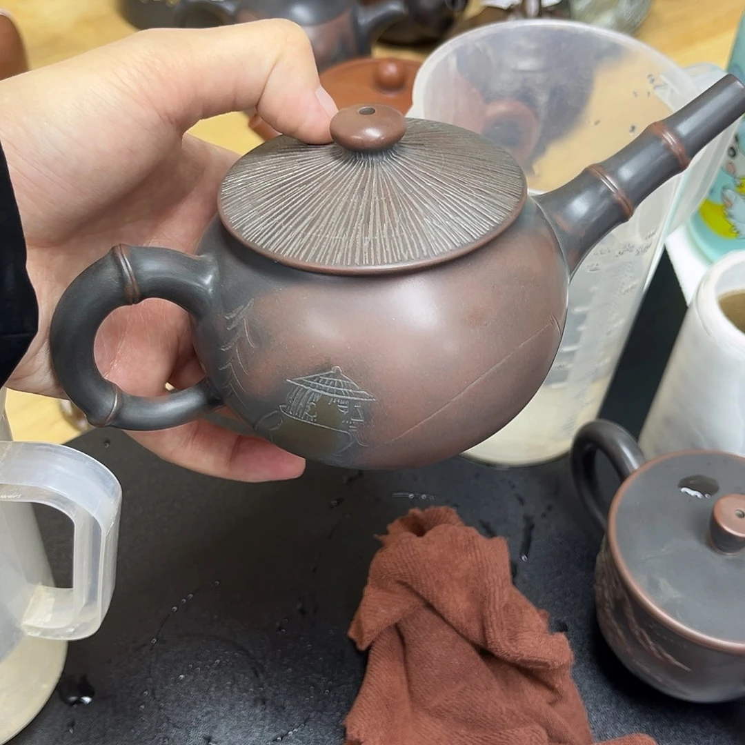 壶老韩坭兴陶  电烧渔翁208