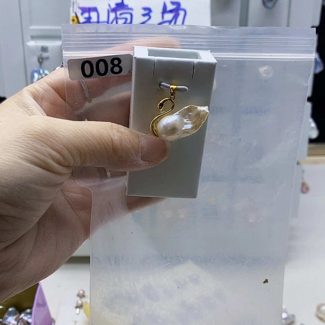 颈饰合金淡水珍珠