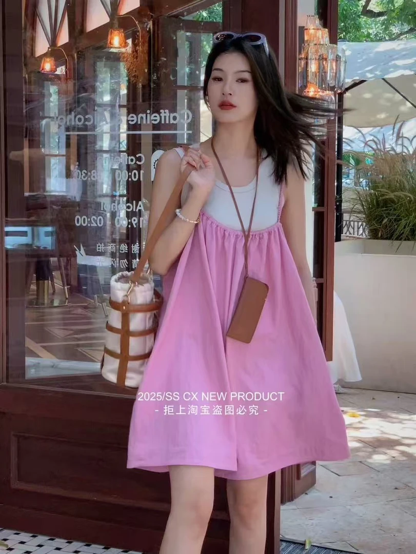 【轻奢女装性价比】日常通勤新款出行游玩袋鼠宝宝背带短裤套装