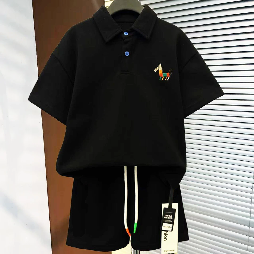 【唛卡牛牛专属】男童夏装2025新款儿童装男大童韩版POLO夏款两件套