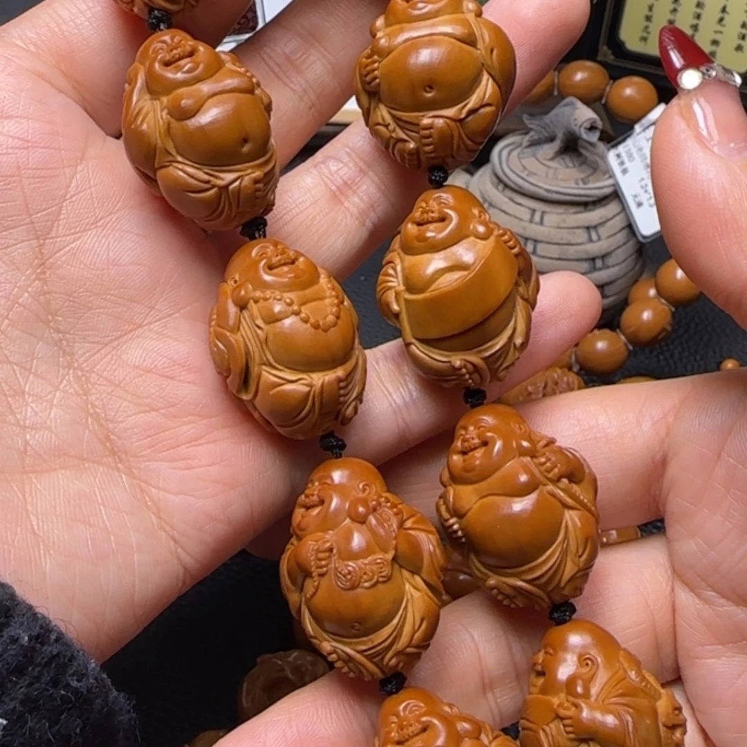 【闪购商品】橄榄核手串瑞兽弥勒