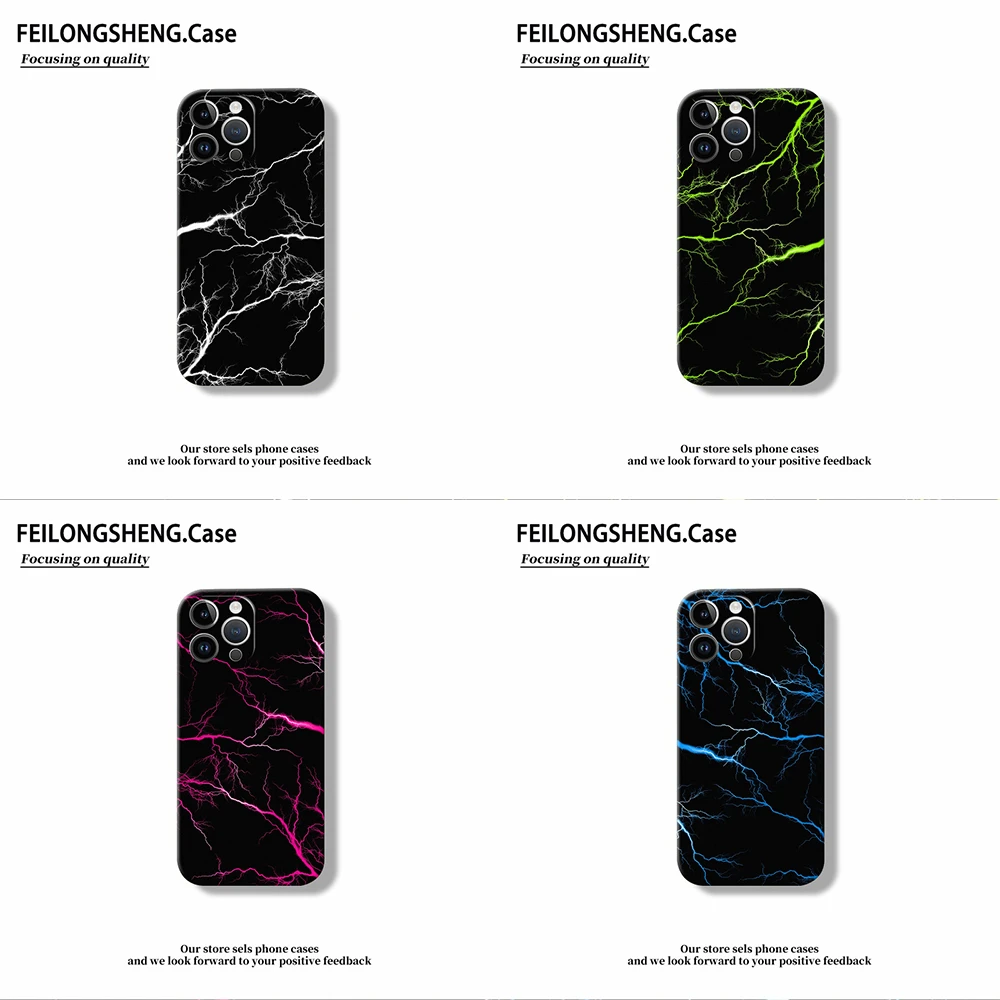 炫酷闪电菲林壳适用iPhone16手机壳苹果15promax卡通14/13/12/11