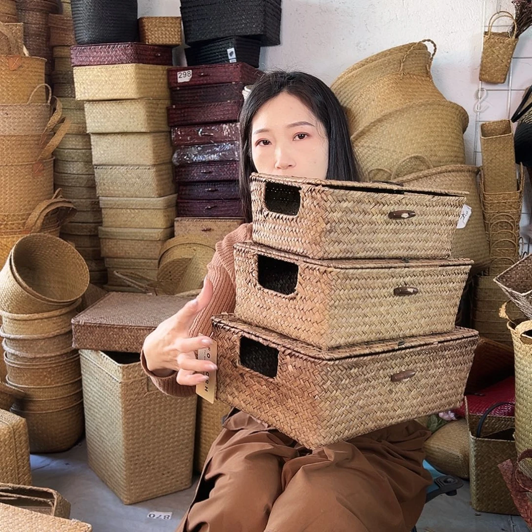 草编草编包/草编收纳盒微瑕疵