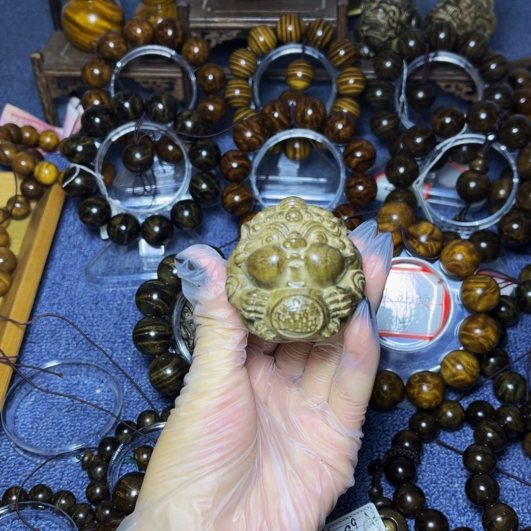 手串/手链楠木（金丝楠）手把件貔貅阴沉乌木