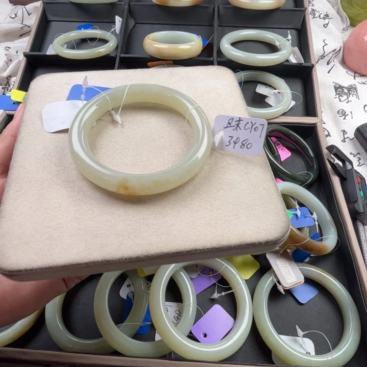 未镶嵌手镯和田玉玲珑美镯58.3