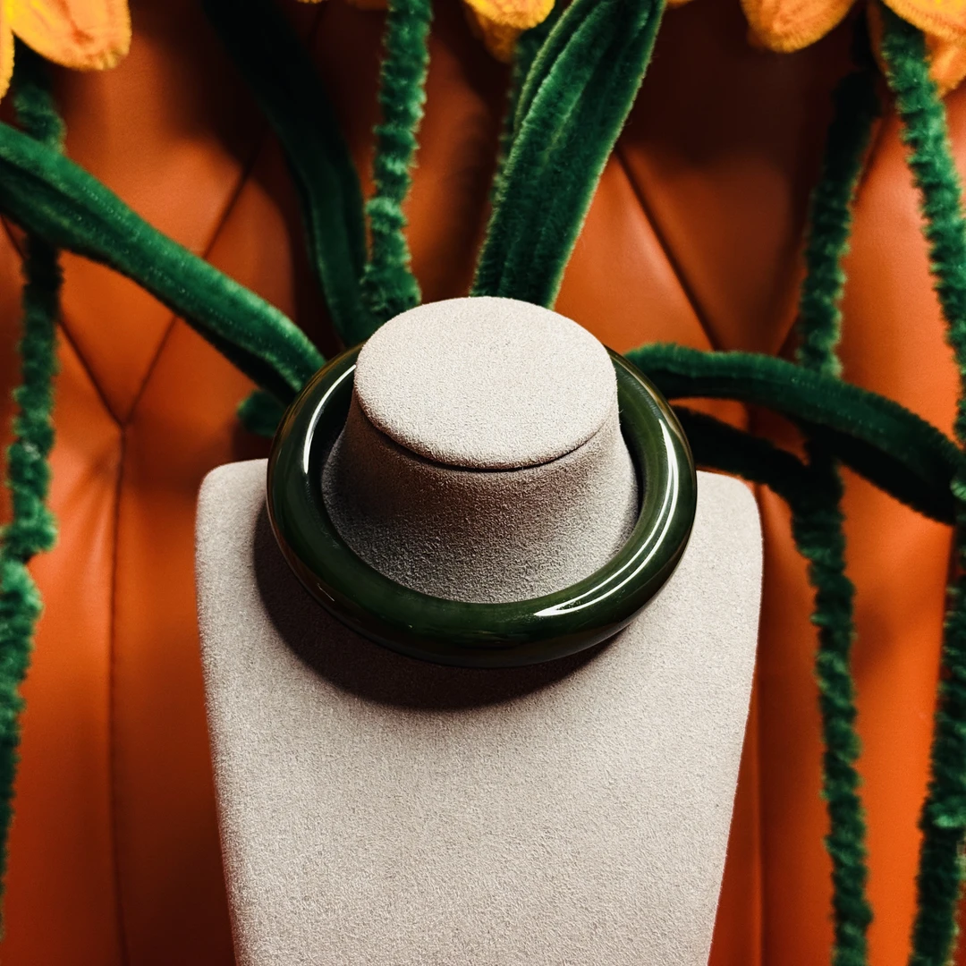 壹屿珠宝 7734 和田玉典藏手镯 圈口56