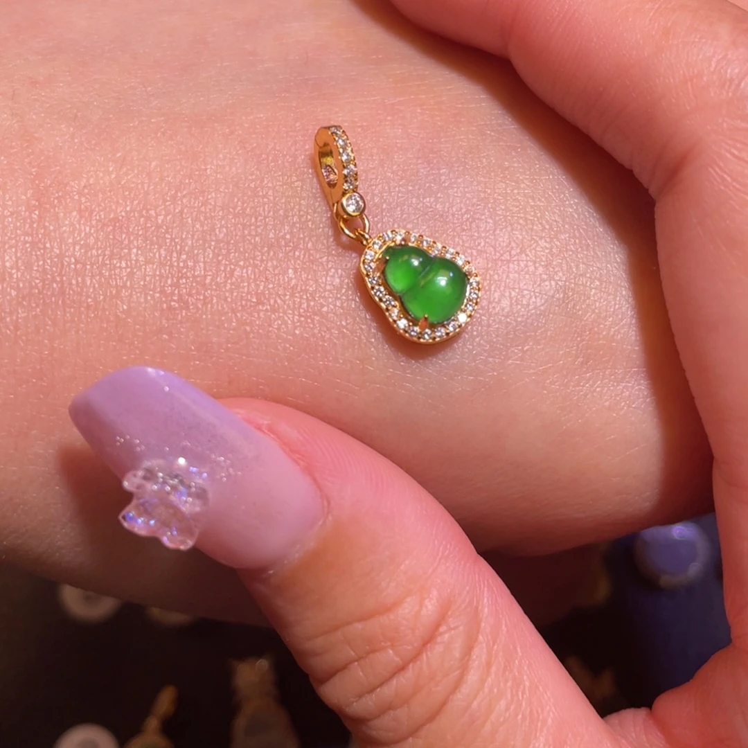 翡翠银S925镶嵌颈饰