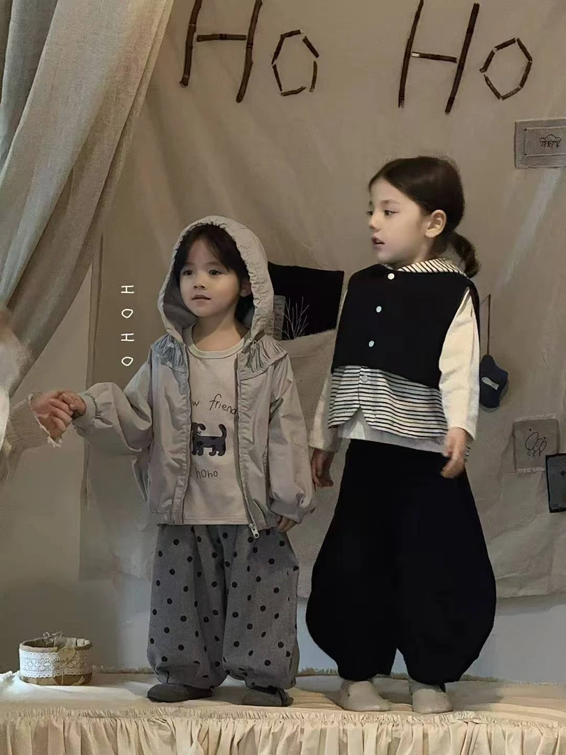 韩系直播扣号链接2025秋穿搭条纹百搭衬衫酷帅秋季新款童装