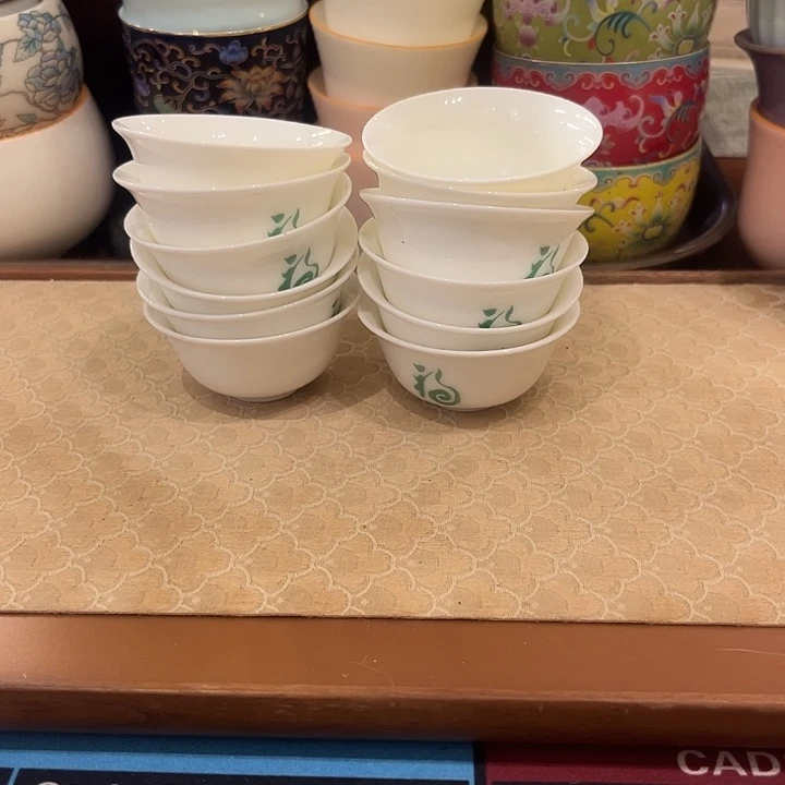 瓷片陶瓷单杯微瑕12个福