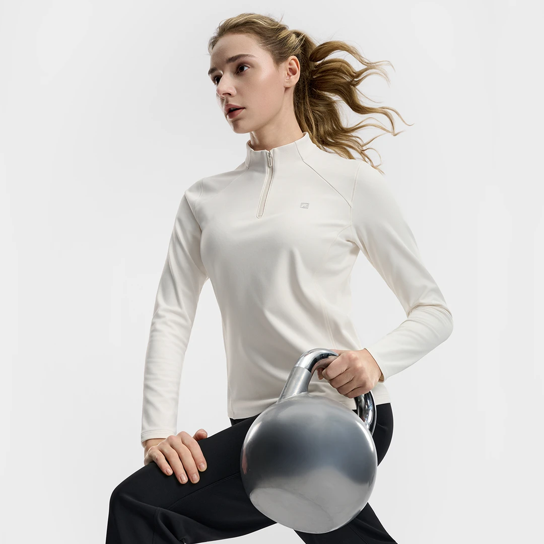 FILA 25年秋冬新款运动休闲时尚透气女士基础长袖T裇 A11W611219F