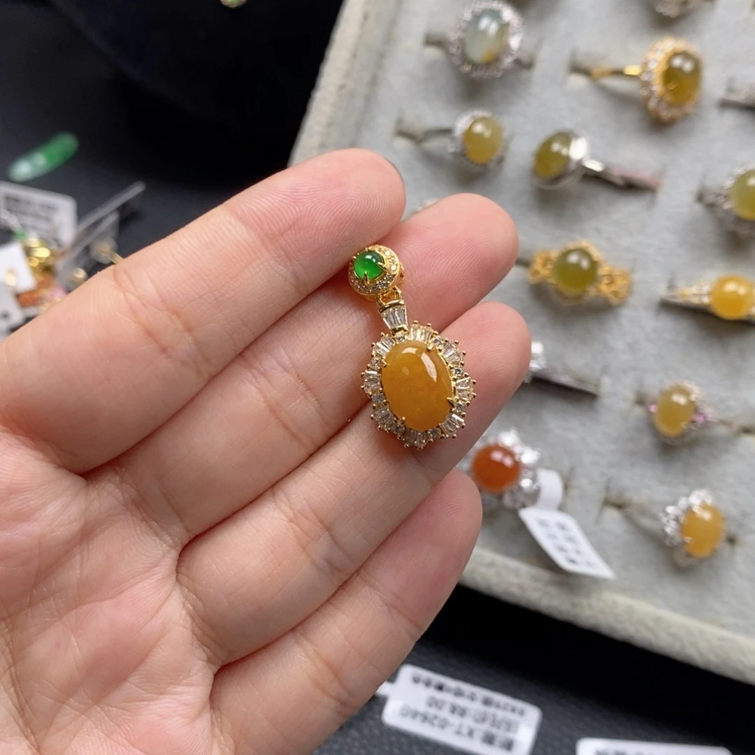 沙***店翡翠银S925镶嵌戒指不退不换