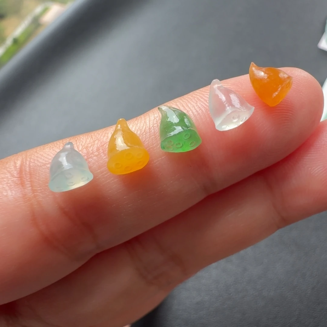 定制翡翠未镶嵌冰种多彩揭阳精工莲蓬