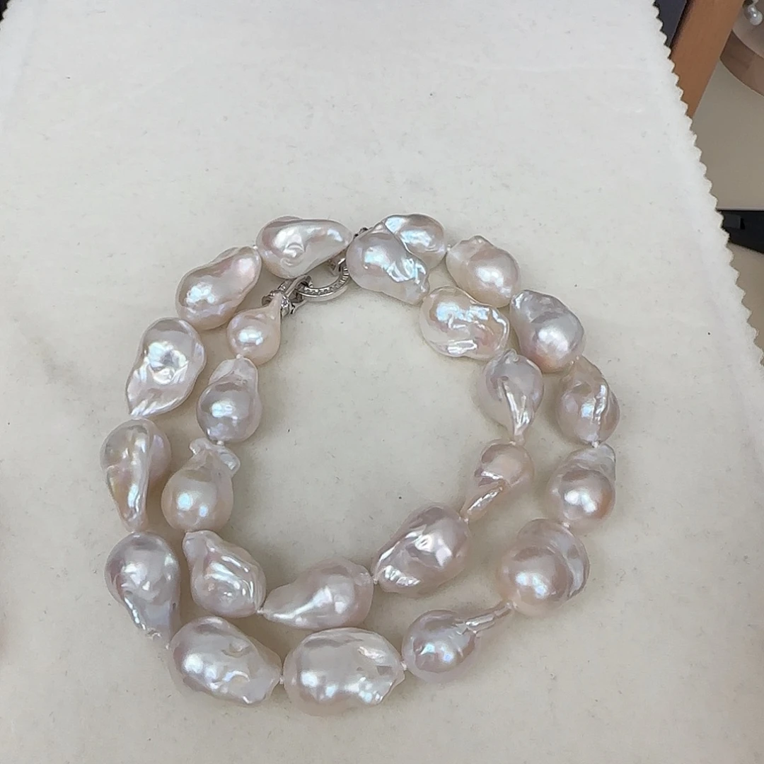 淡水珍珠颈饰银S925镶嵌