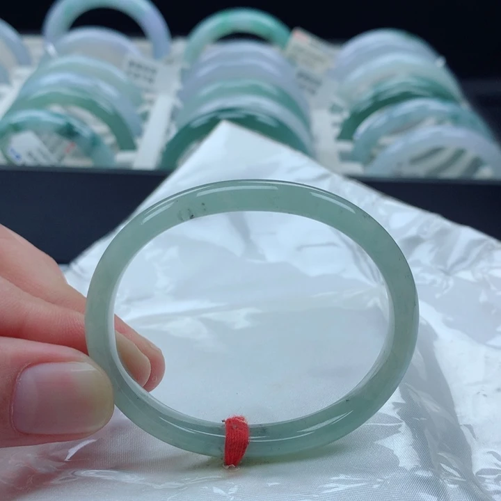 翡翠未镶嵌手镯52圈贵妃手镯