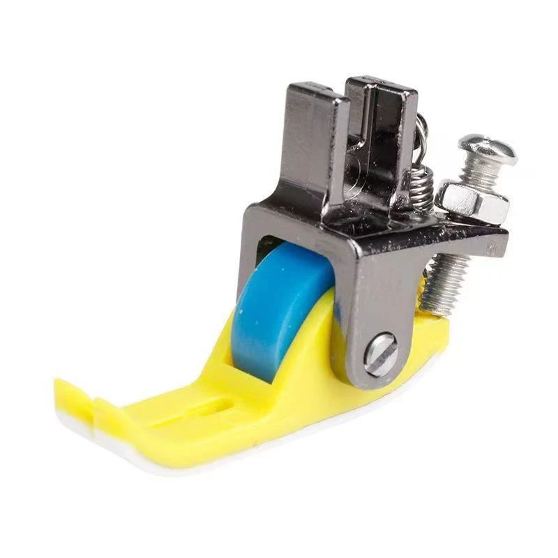 新款铁氟龙耐磨滚轮压脚厚薄通吃 防吃布赶布 防不平滚轮压脚