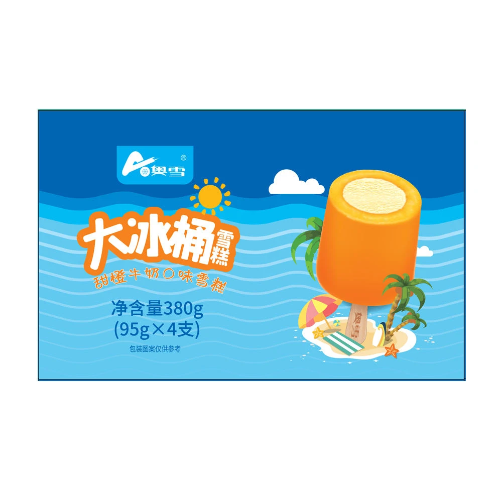 奥雪大冰桶甜橙牛奶口味雪糕 95g*4
