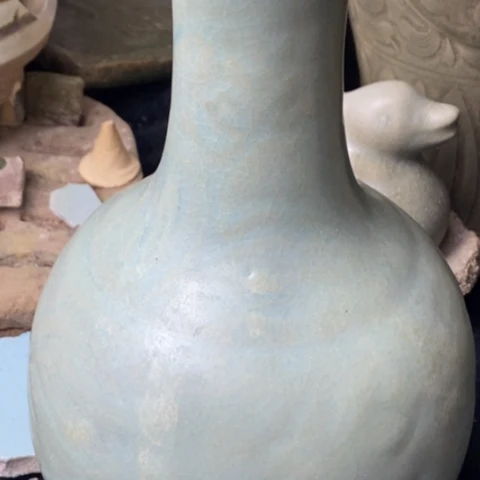 炉T***y宝丰清凉寺汝窑鹅颈瓶
