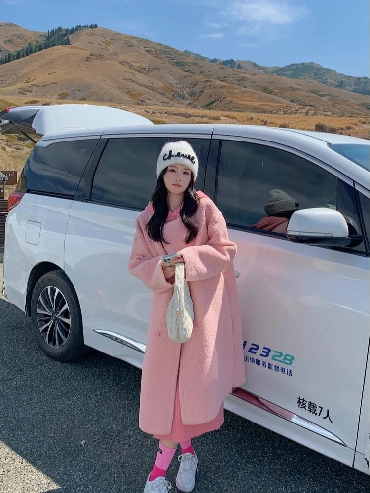 《非图片款》秋冬女常规直下摆毛呢外套加厚网红开衫中长款气质宽松