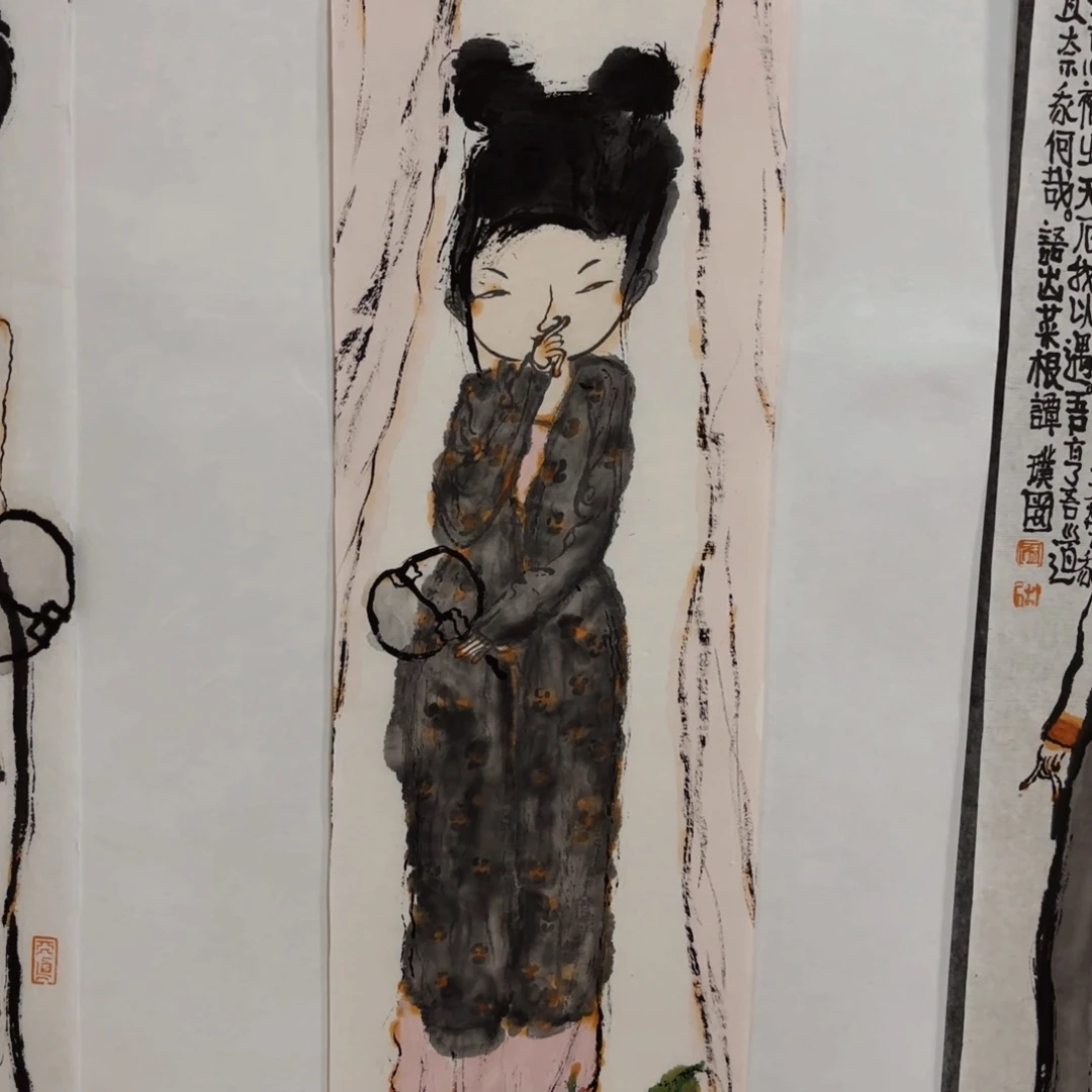 国画中***儿于明国画人物