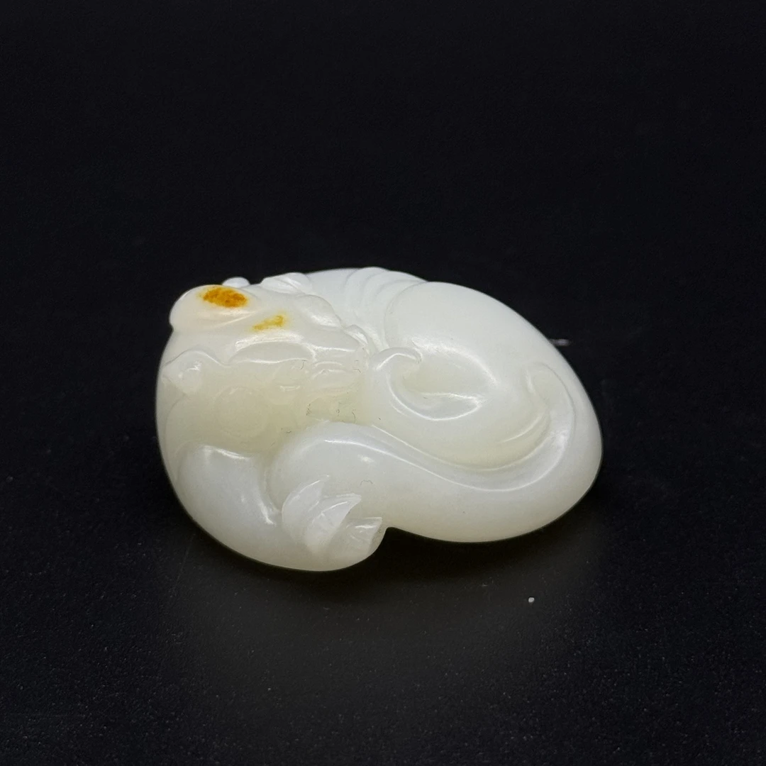 珍藏 鸿运当头貔貅瑞兽玉挂件/古62289