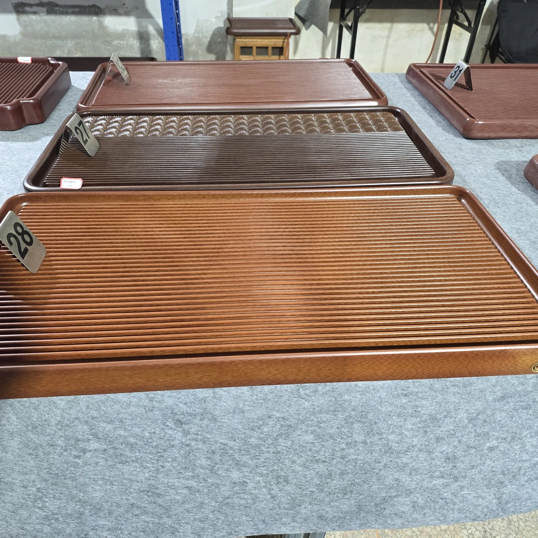 博观80×40×5电木茶盘排水整块家用客厅办公室茶台