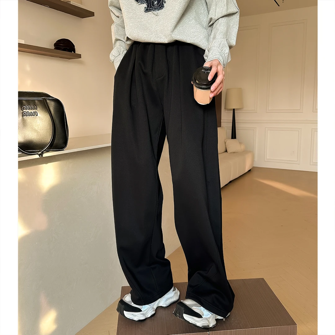 CGSYJ 春季新款简约剪裁百搭垂感重磅垂感香蕉裤弯刀休闲宽松卫裤