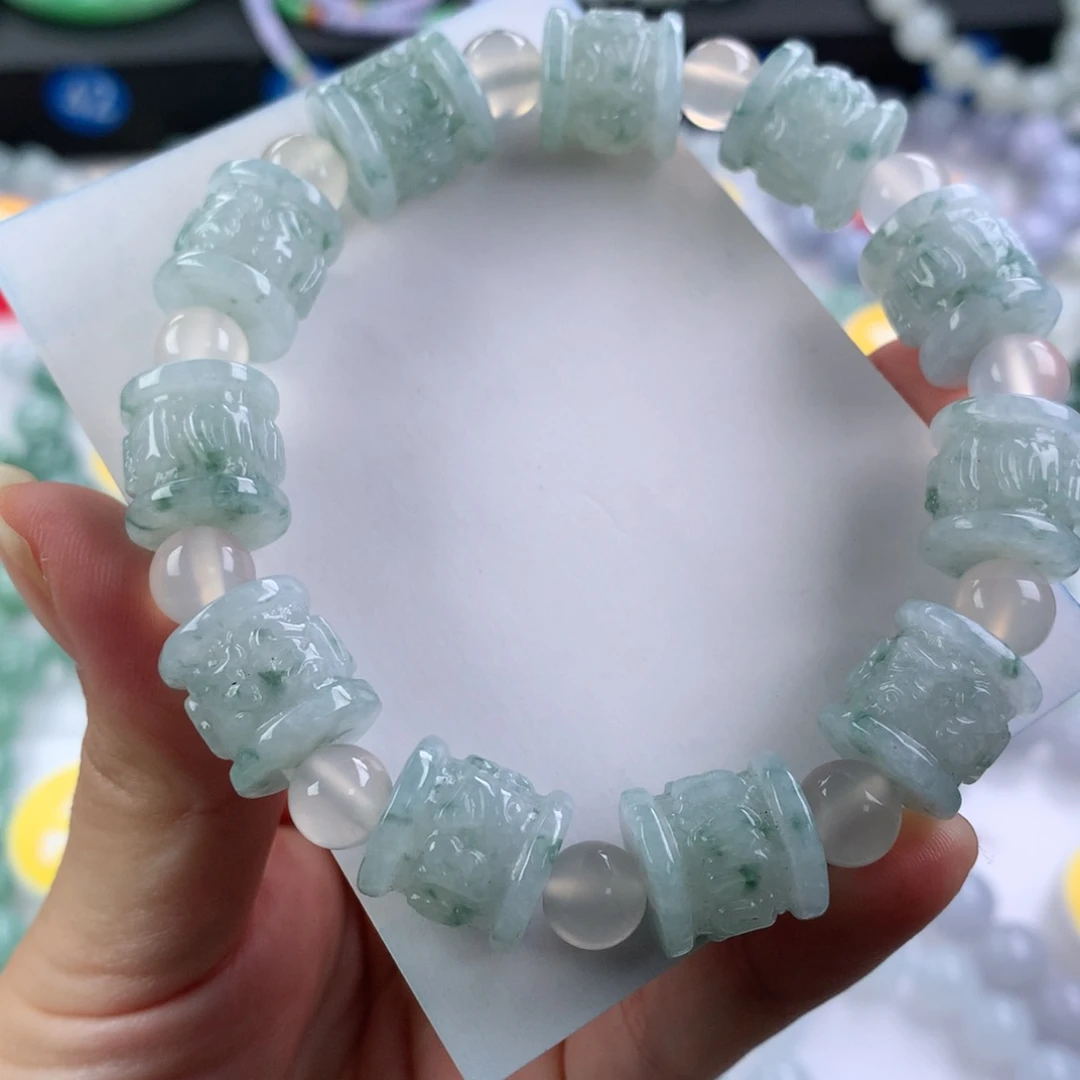 翡翠未镶嵌手链卡13