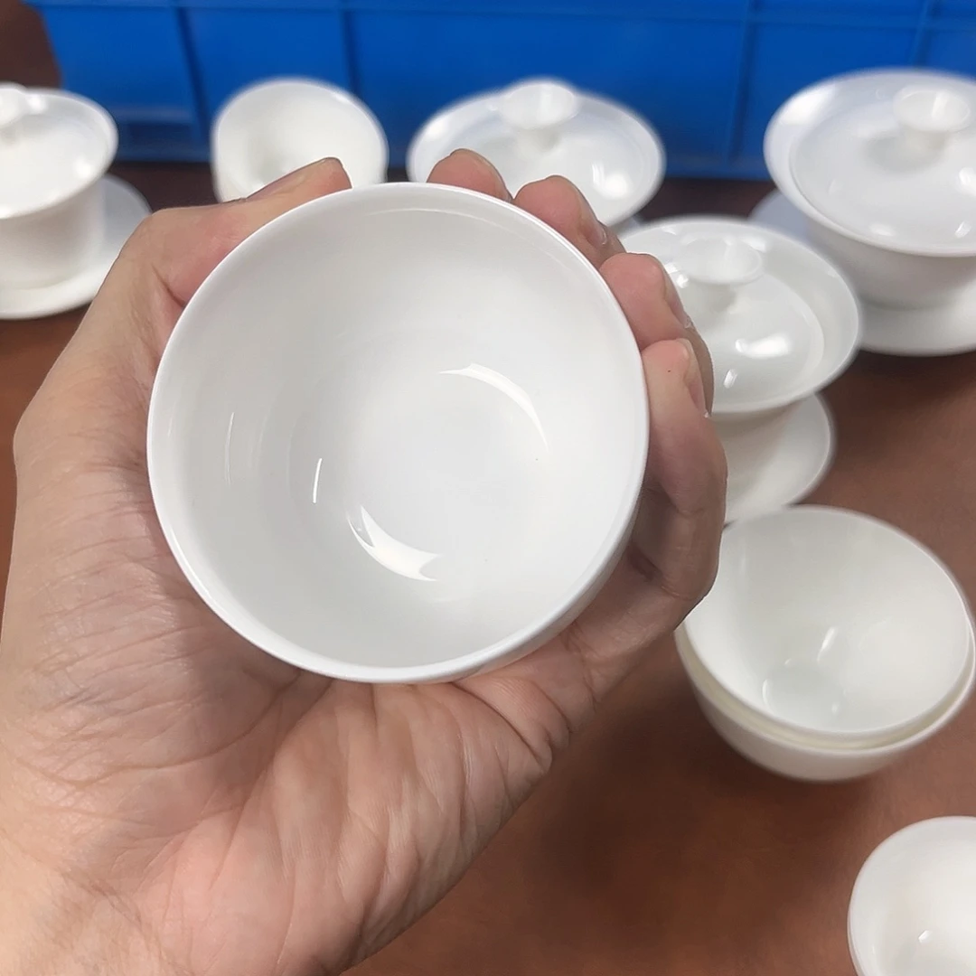 主人杯120ml大鼓杯骨瓷超薄胎单个