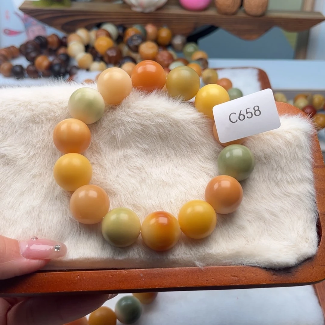 菩提根/象牙果手串一****17mm干磨圆珠通货c658