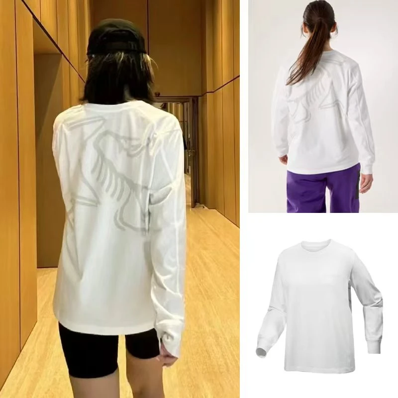 ARC'TERYX/始祖鸟25年新款KRAGG COTTON背后大鸟标长袖圆领T恤 D