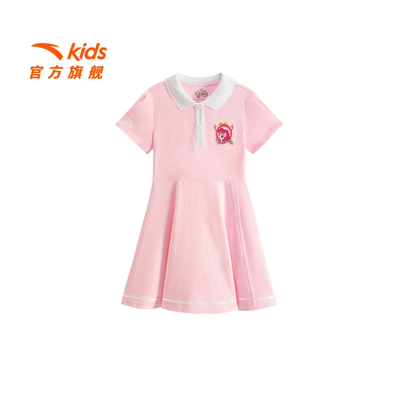 安踏儿童针织连衣裙2025夏季新款透气亲肤洋气时尚裙子/362529302
