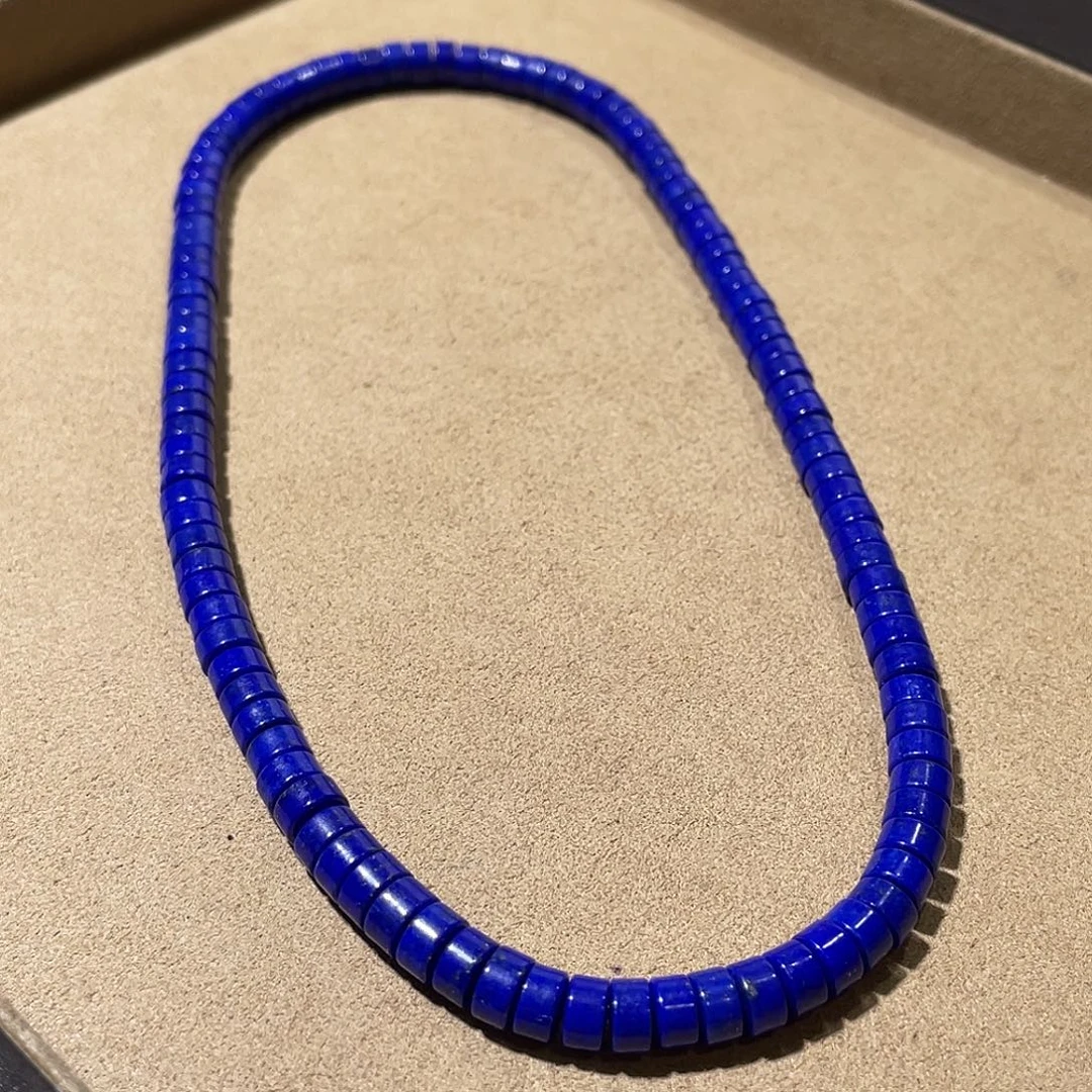 青金石未镶嵌6mm直切药片108佛珠