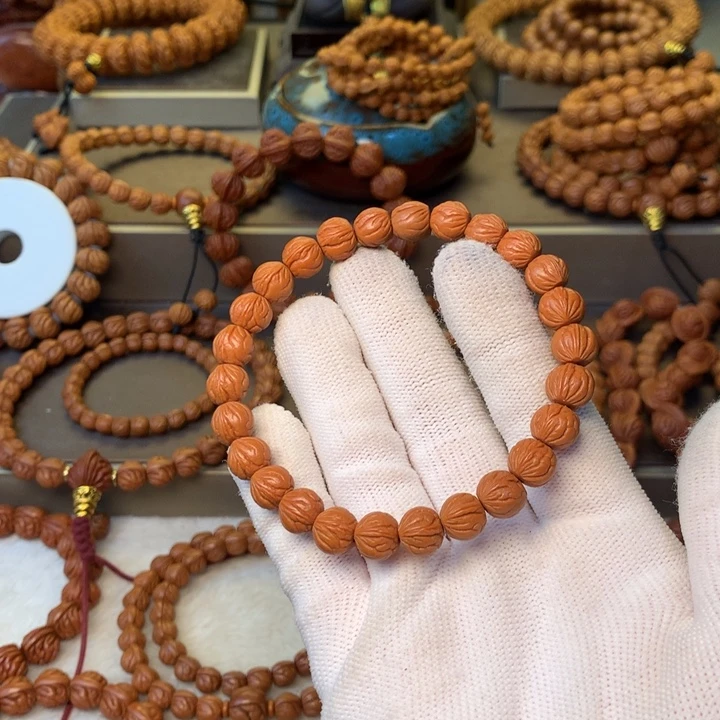 满***益手串桃核秦岭龙纹