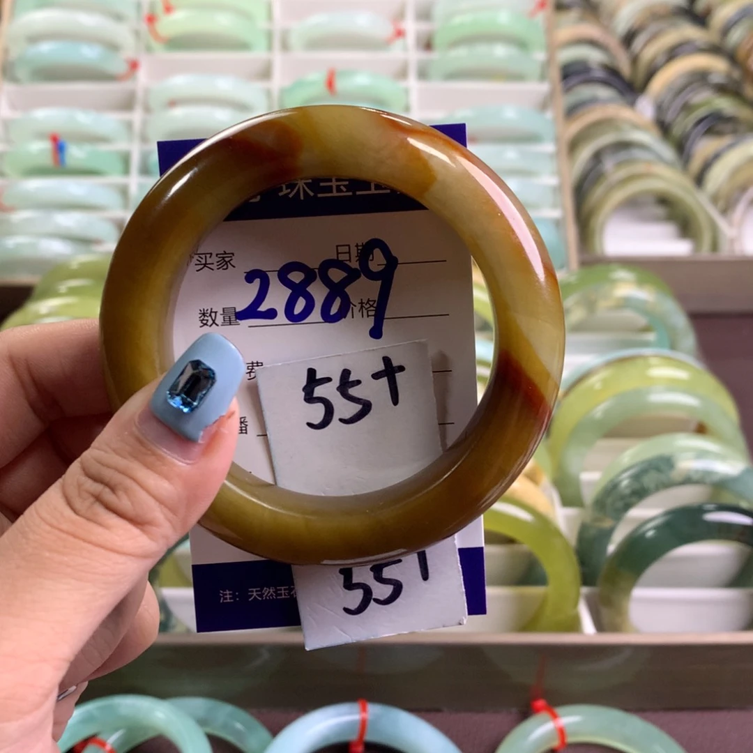 蛇纹石玉未镶嵌手镯2889