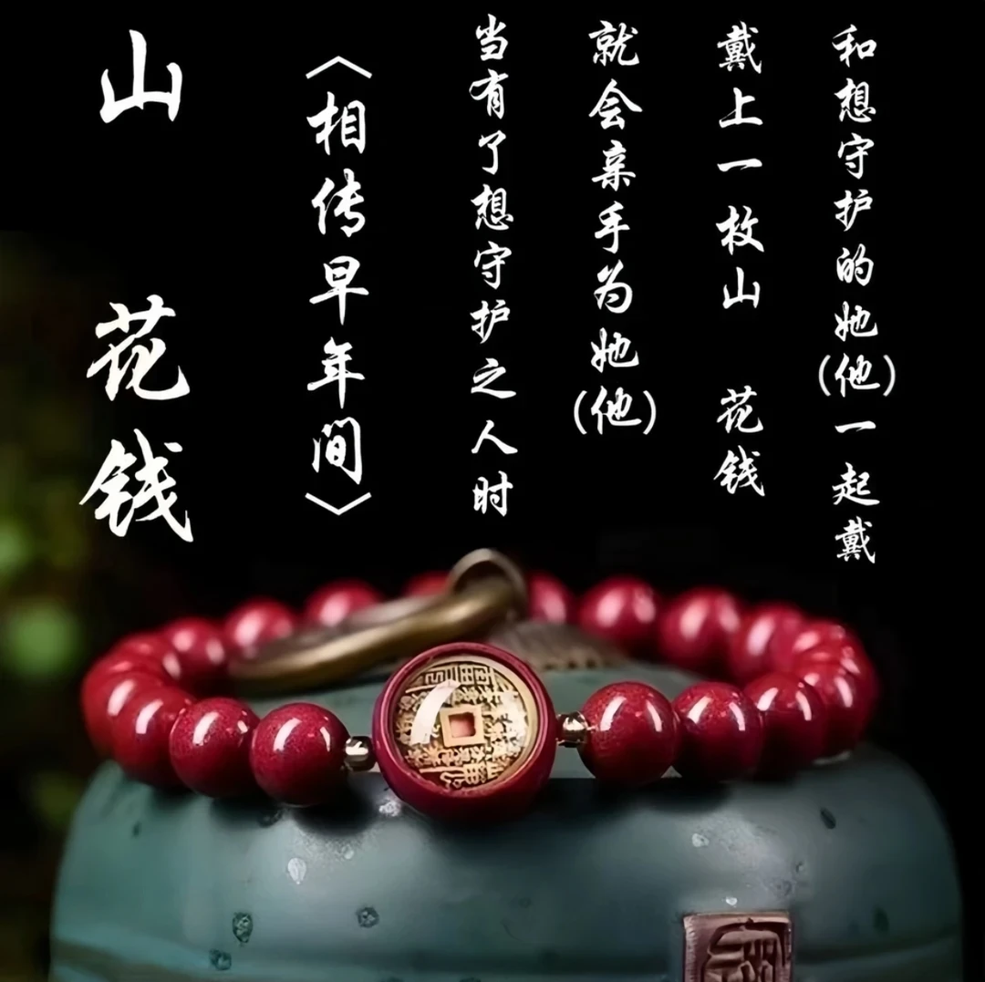 【先生推荐】丙午马年山花钱灵佑朱华匠心之作手串驾车用品