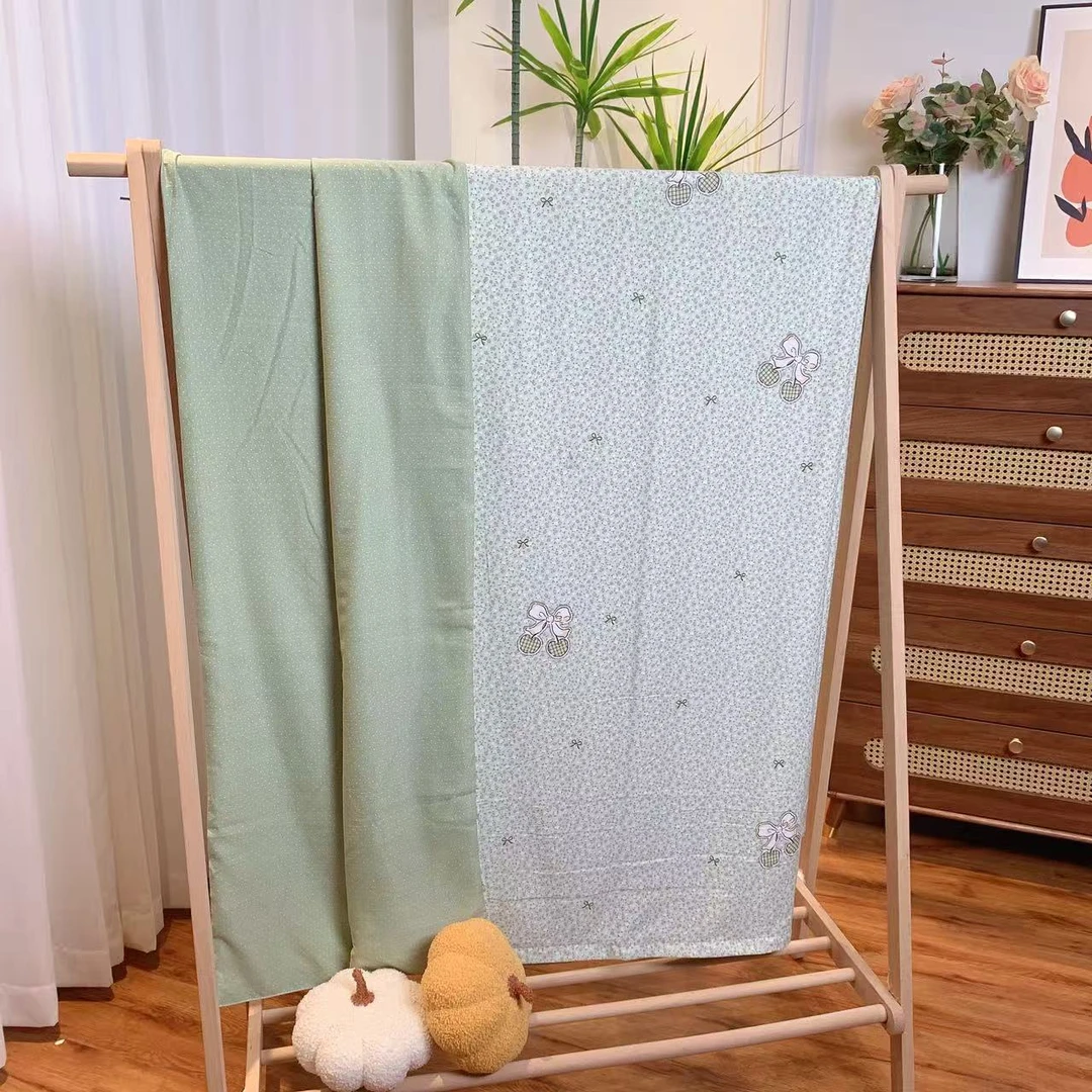 【青茗】精梳斜纹木棉磨绒磨毛双人被套被罩加厚学生家用四季床品