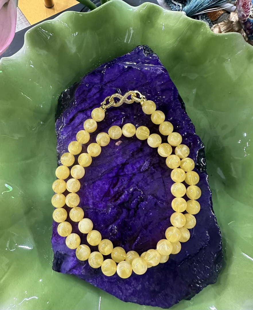 肠总甄选蜜蜡项链-20809