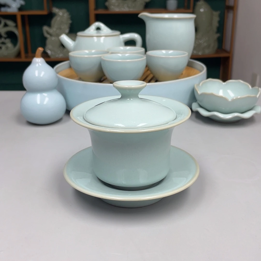 瓷赵琳老师马蹄盖碗带礼盒