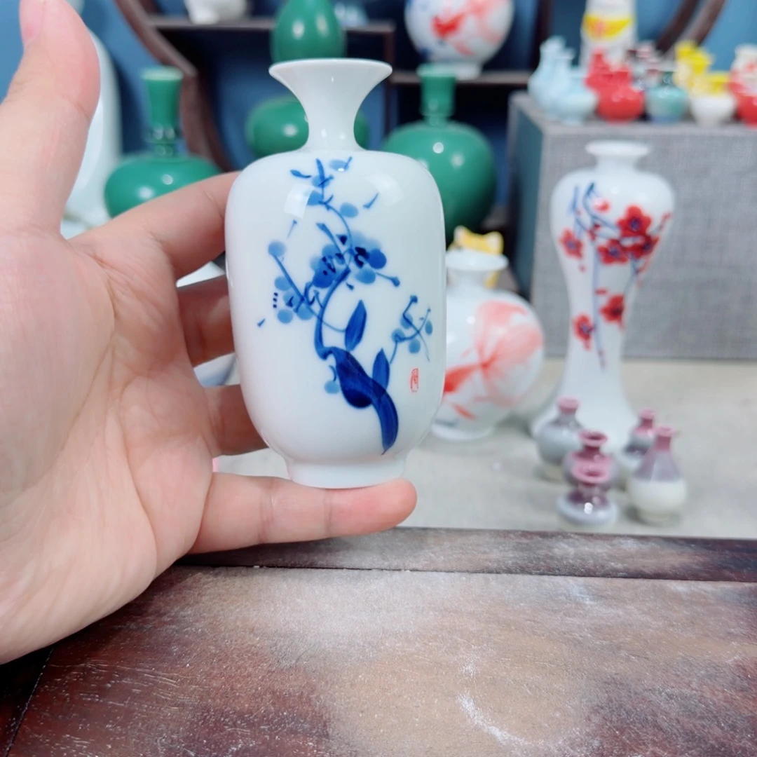 陶瓷手工小花器摆件