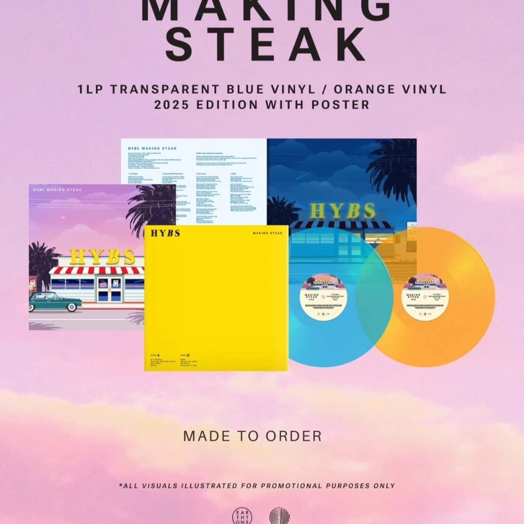 HYBS 首张专辑MAKING STEAK 黑胶唱片LP45转彩胶附海报 预售