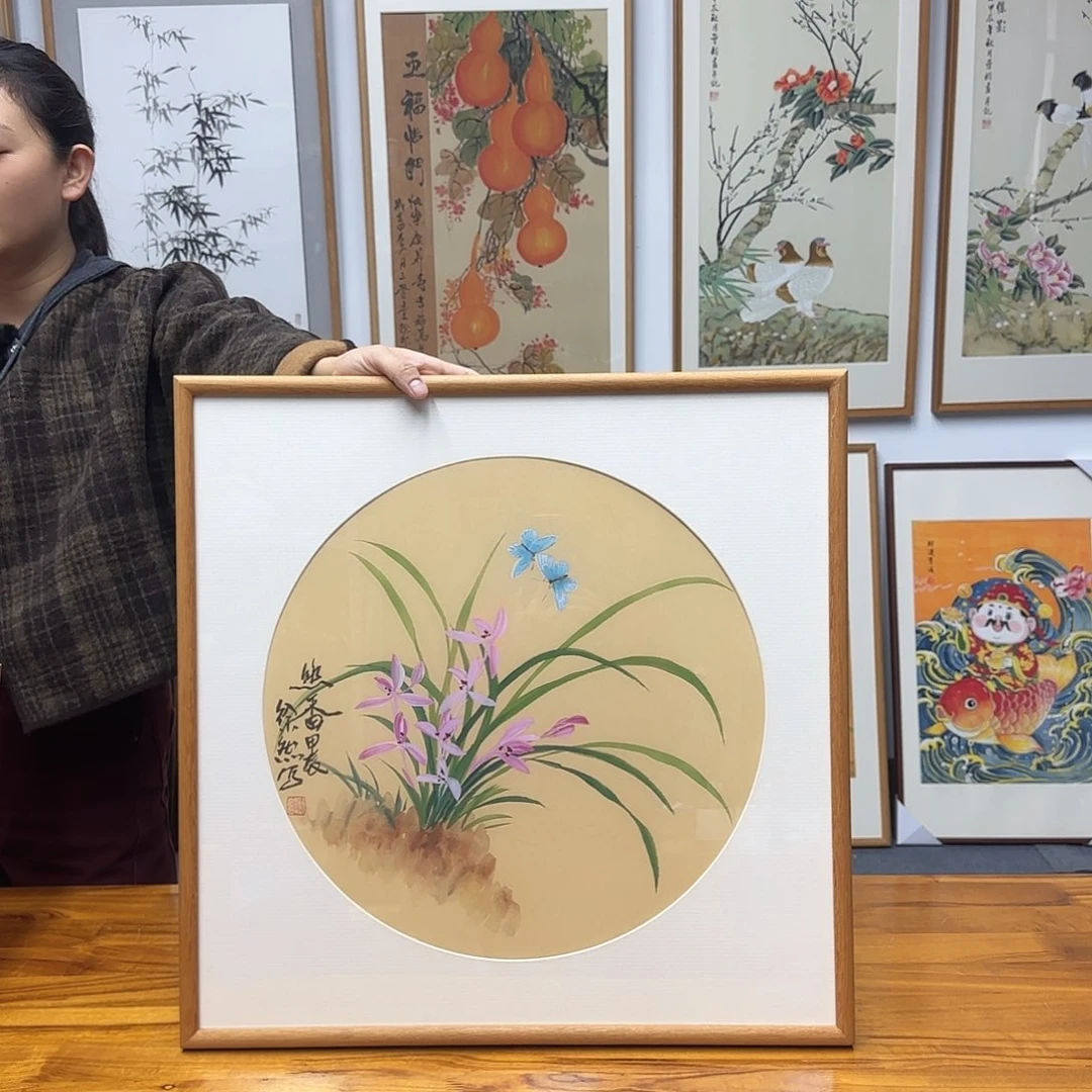 国画徐然兰花55*55