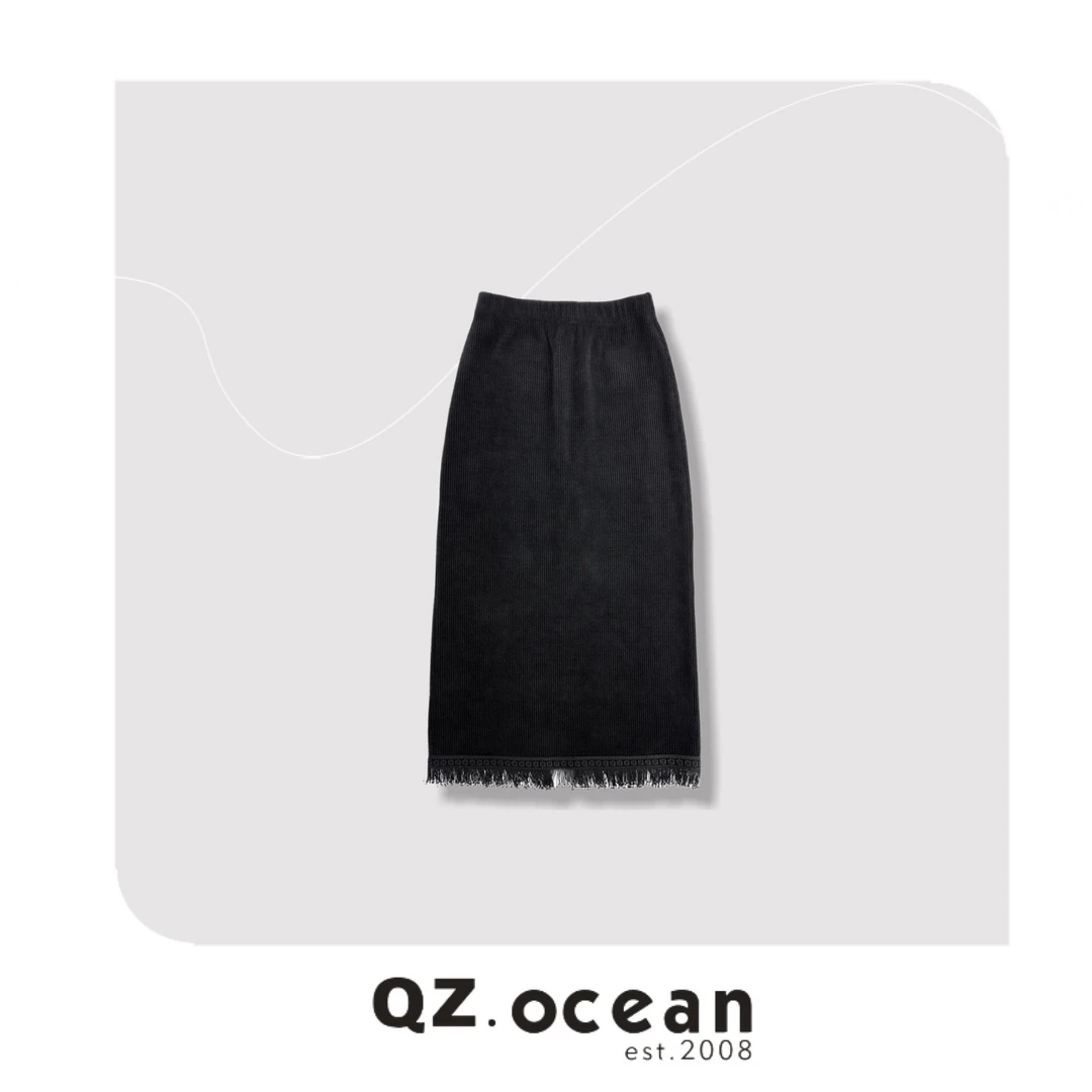 NO退NO换 S100870 流苏边半裙