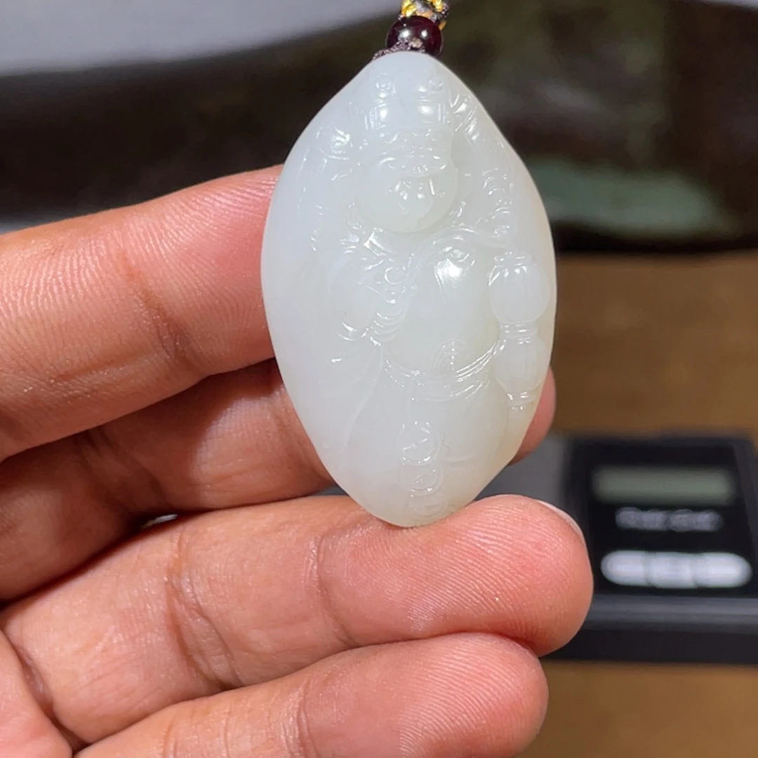 手链未镶嵌和田玉（白玉）回*肉