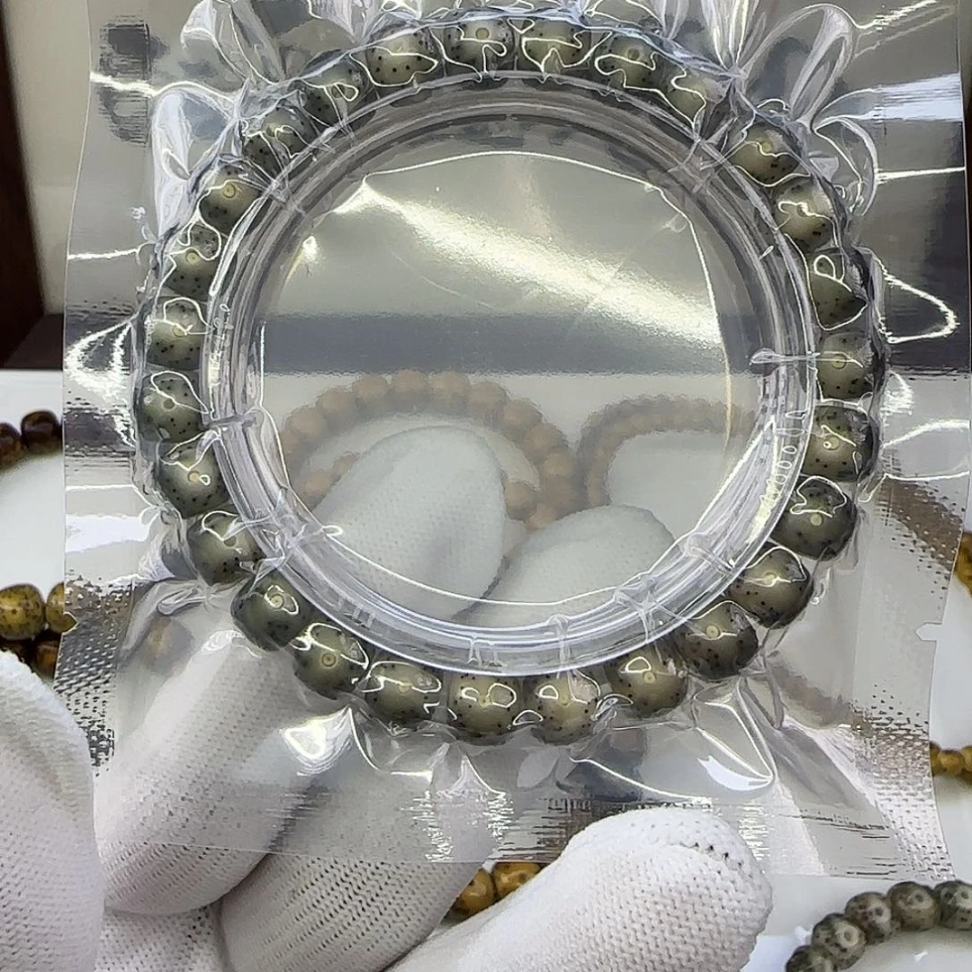 星月菩提手串卡8.5果冻绿月朗针尖星