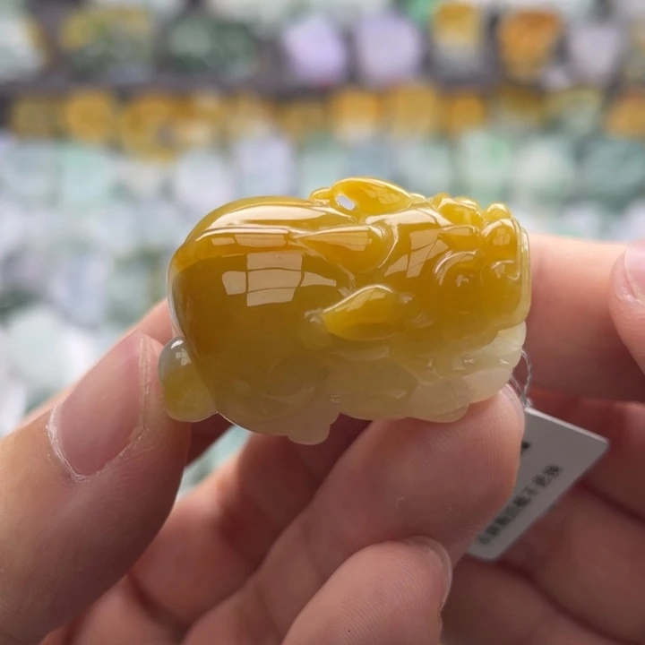翡翠颈饰未镶嵌貔貅