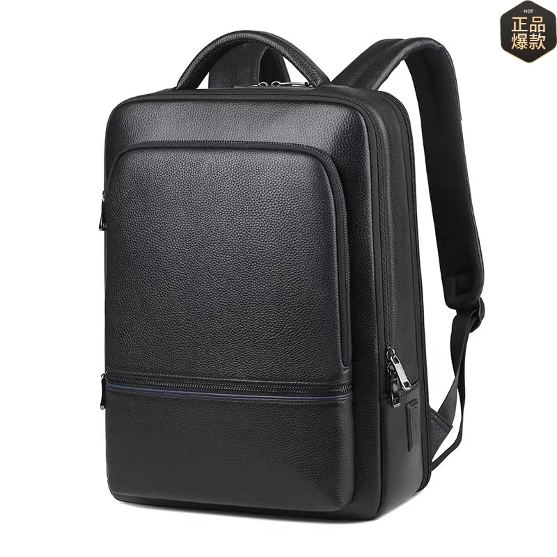 背包男双肩包男士双肩包大容量商务防水市场出差勤旅游上班背包pu