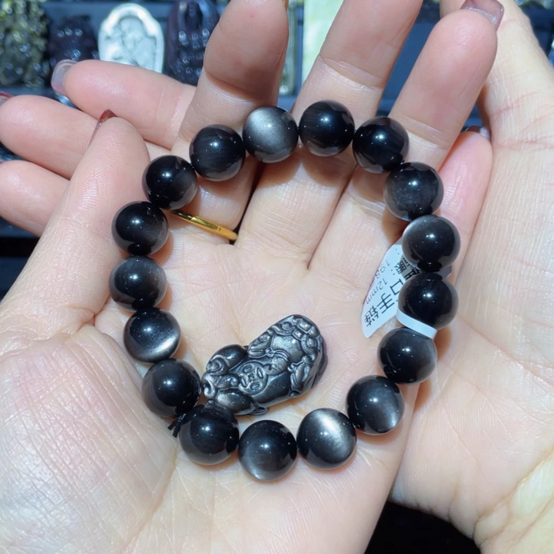 【闪购商品】黑曜岩手链未镶嵌c****g